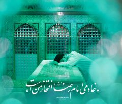 غبارروبی مضجع مطهر رضوی در سفر رهبر انقلاب