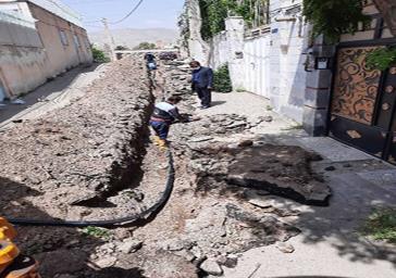 انجام عملیات رفع حوادث و اصلاح شبکه در شهر بومهن