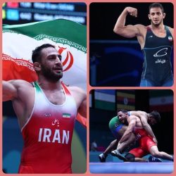 قهرمانی امیرعلی آذرپیرا در وزن ۹۷ کیلوگرم کشتی آزاد 